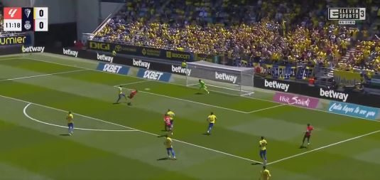 Muriqi shënon gol të bukur me kokë ndaj Cadizit