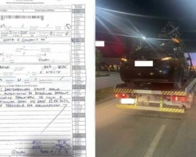 Gjilanasi gjobitet me 500 euro dhe i konfiskohet vetura për shkelje të rregullave të trafikut