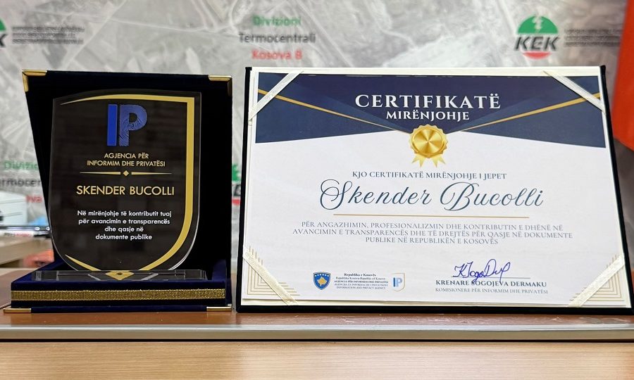 KEK vlerësohet nga AIP për avancimin e transparencës dhe qasjes në dokumente publike