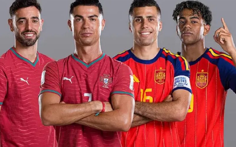 Formacionet zyrtare Portugali – Spanjë